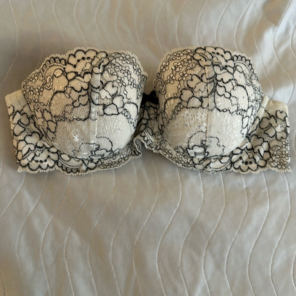 Victoria’s Secret rhinestone strapless bra